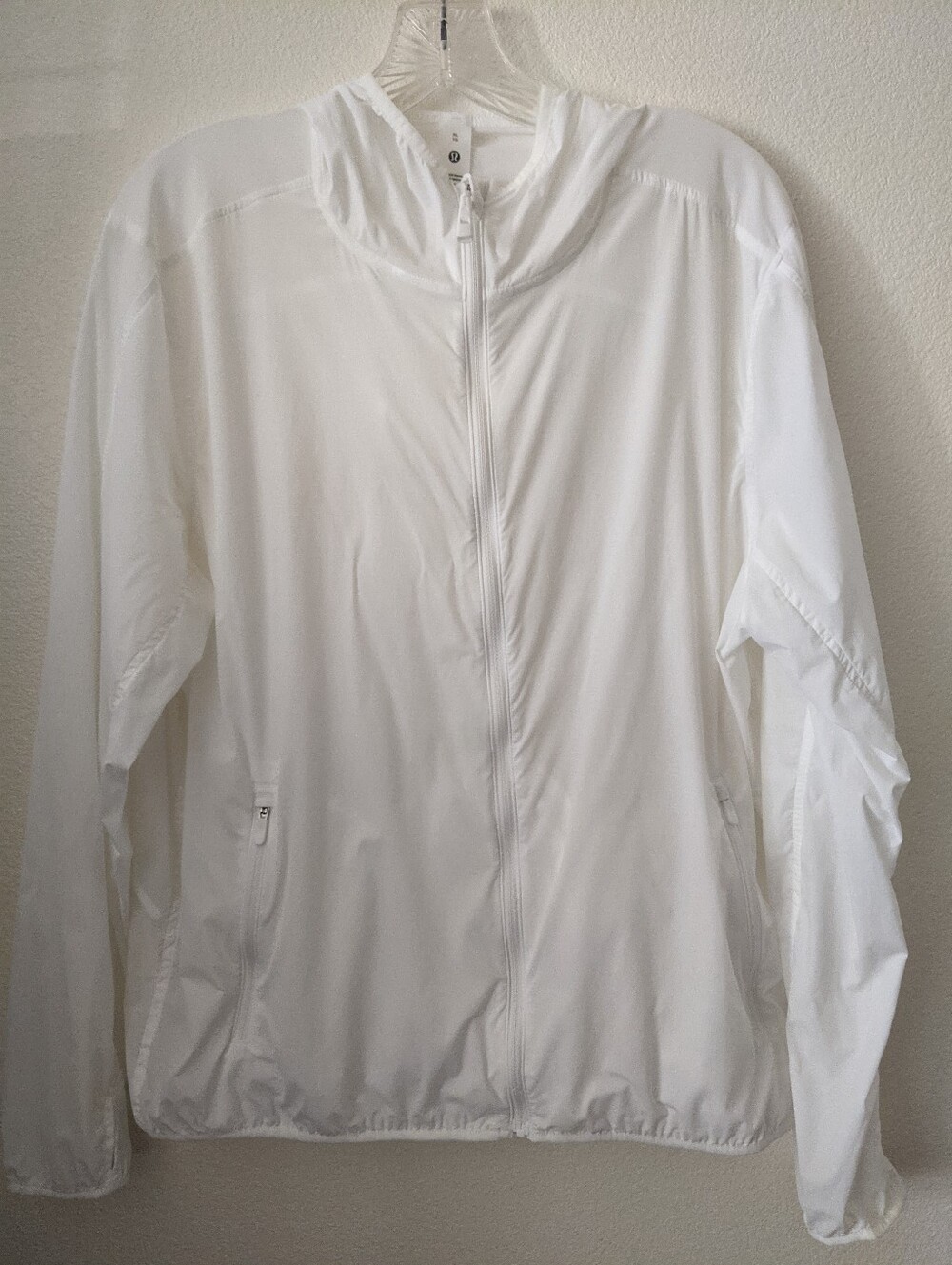 Lululemon Lightweight White Hooded Windbreaker Jacket - Women Size 8